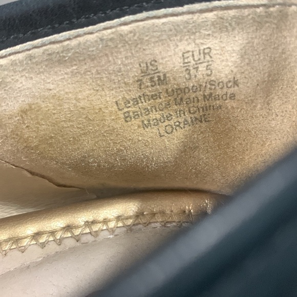 Sam Edelman LORAINE BIT LOAFER Black Leather Gold Metal Detail size 7.5 - Picture 9 of 9